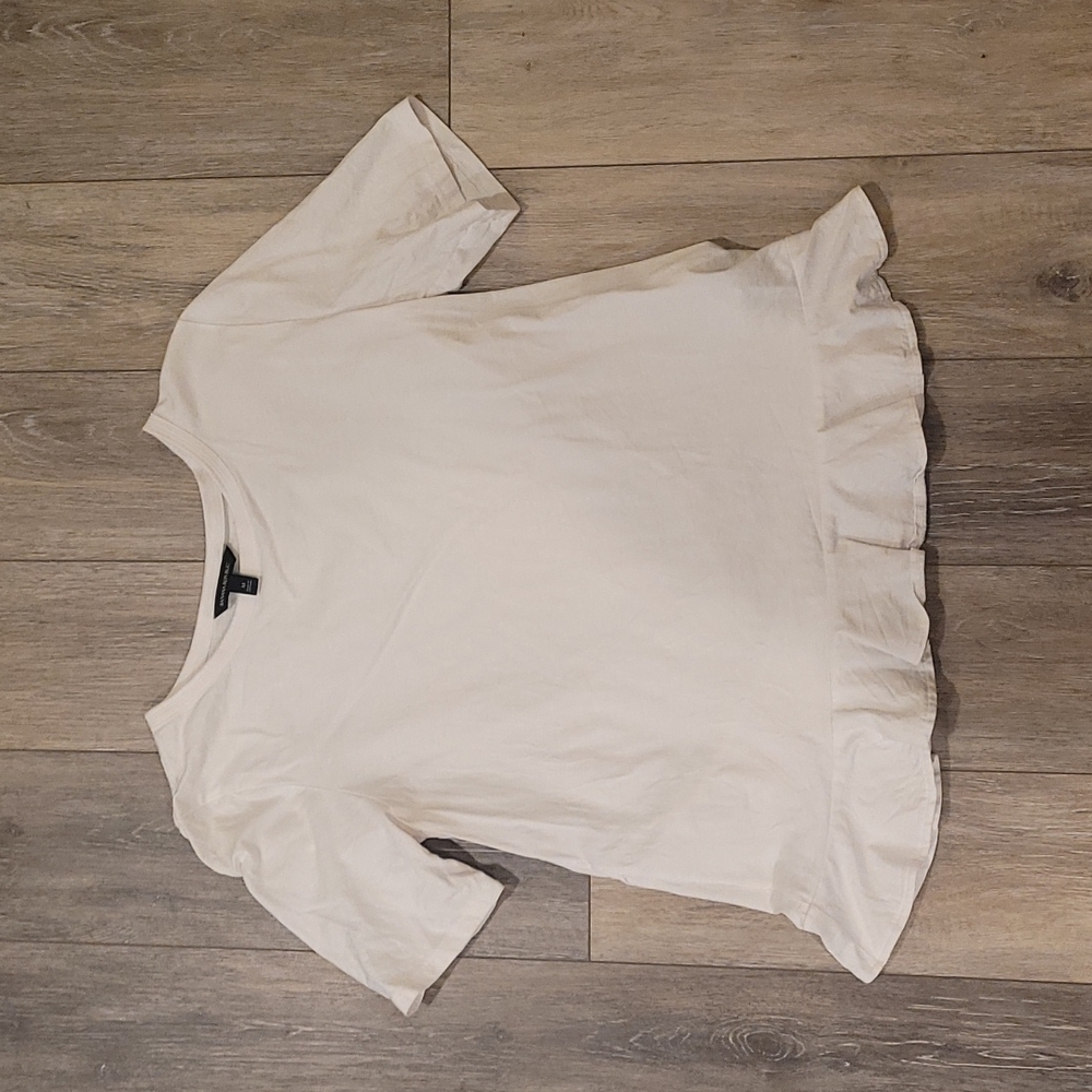 Banana Republic White Peplum T Shirt